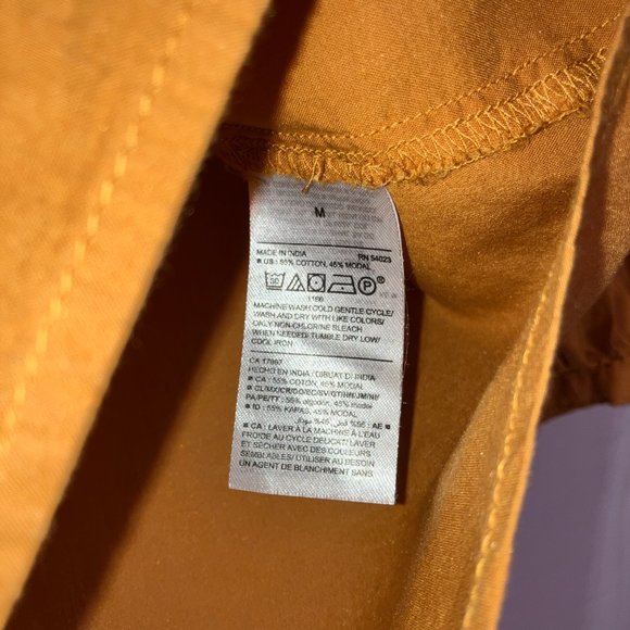 Old Navy Womens Ochre Yellow Bib Collar Blouse / Top Size M - Picture 5 of 15